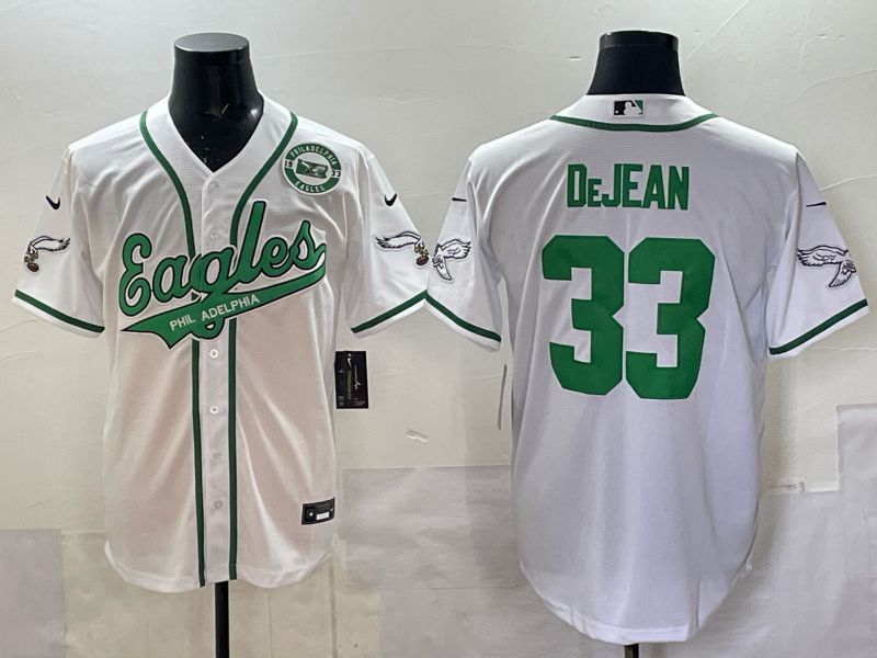 Men 2025 Philadelphia Eagles #33 Dejean white 2th generation Joint Name Nike Limited NFL Jersey style 006->philadelphia eagles->NFL Jersey
